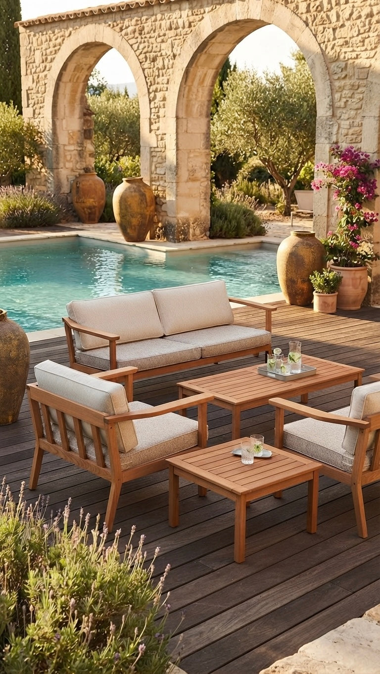 Salon de jardin en bois
